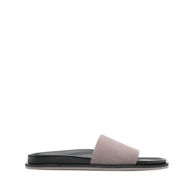 Tagliatore Moulded-footbed Leather Sandals In Grey