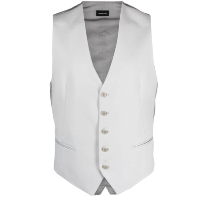 Tagliatore Single-breasted Waistcoat In Grey