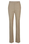 Hugo Boss Slim-fit Trousers In Italian Virgin-wool Sharkskin In Beige