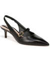 Franco Sarto Khloe Slingback Pointed Toe Pump In Black Leather