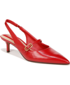 Franco Sarto Khloe Slingback Pointed Toe Pump In Cherry Red Leather