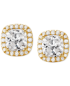 MICHAEL KORS CUSHION CUT HALO STUD EARRINGS