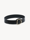 CHLOÉ TIM BELT BLACK SIZE S 100% CALF-SKIN LEATHER