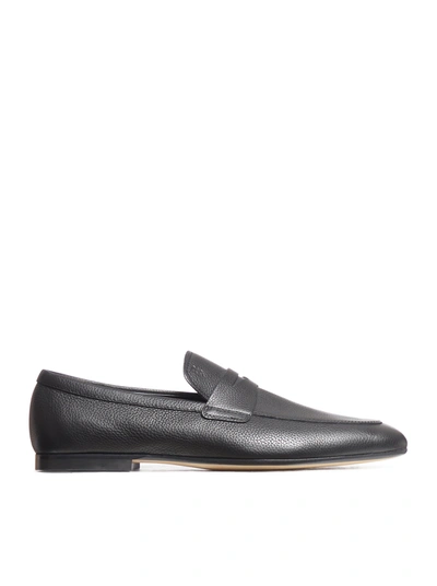 Tod's Leather Moccasins In Black