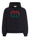 Gucci Interlocking G Hooded Sweatshirt In Black