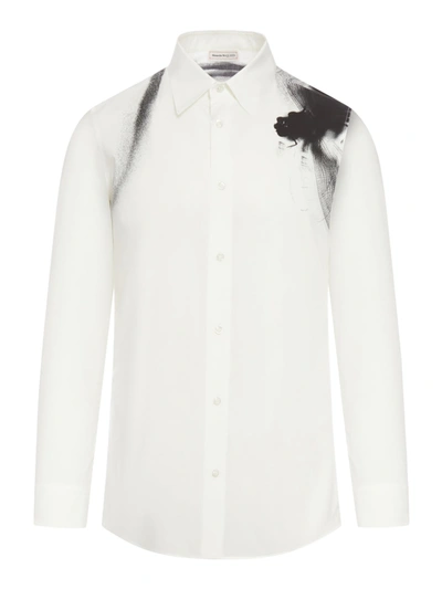 Alexander Mcqueen Graphic Print Shirt In White