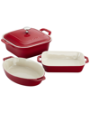 Staub Ceramics 4-pc Mixed Baking Dish Set In Red