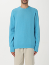 Drumohr Crew Neck Long Sleeve Sweater In Blue 1