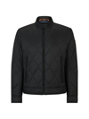 Hugo Boss Biker Jacket In Water-repellent Lightweight Fabric With Quilting In Black