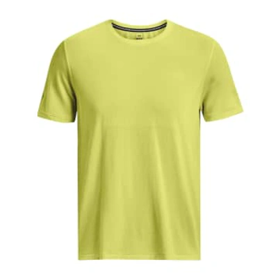 Under Armour T-shirt Seamless Stride Uomo Lime Yellow/reflective In Green