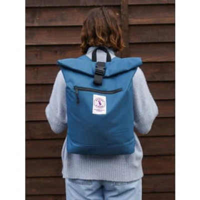 Dickpearce.com Dick Pearce Recycled Roll Top Backpack In Blue