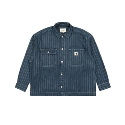 Carhartt Shirt For Woman I033014 Orlean Stripe In Blue