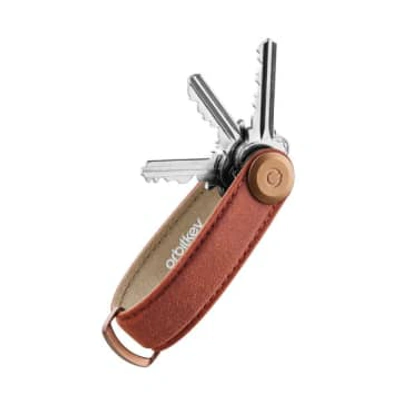 Orbitkey Portachiavi Organizer Waxed Canvas Brick Red Kwc2-brd-107 In Red