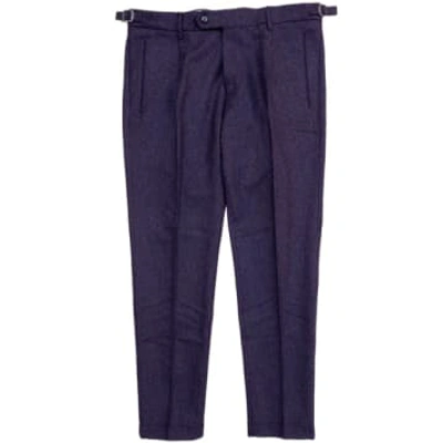 Fresh Wool Pleated Chino Trousers In Purple