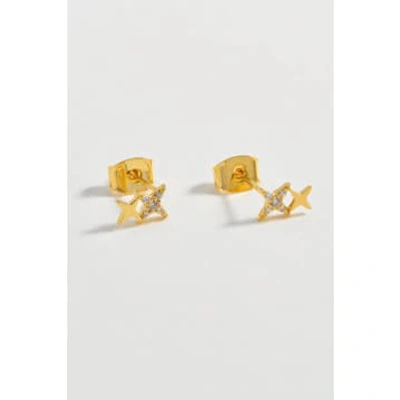 Estella Bartlett Duo Star Studs In Gold