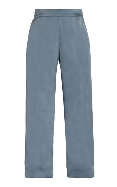 Asceno The London Pj Bottom In Dust Blue