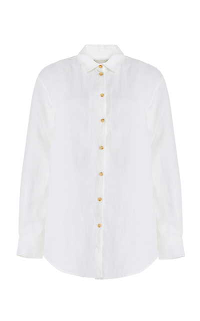 ASCENO THE LONDON LINEN PJ TOP