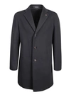 TAGLIATORE SINGLE-BREASTED BLACK COAT