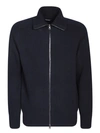 Tagliatore Zippered Blue Sweater In Blue