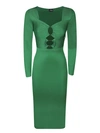 Tom Ford High-shine Cut-out Midi Dress In Green