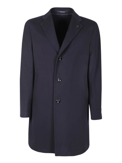 Tagliatore Blue Single-breasted Coat
