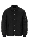 Alexander Mcqueen Black Padded Bomber Jacket In Black