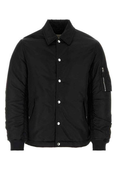 Alexander Mcqueen Black Padded Bomber Jacket