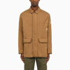 Moncler Genius Logo-patch Quilted Jacket In Beige