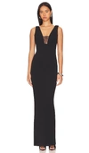 Katie May Janette Gown Dress In Black In Black