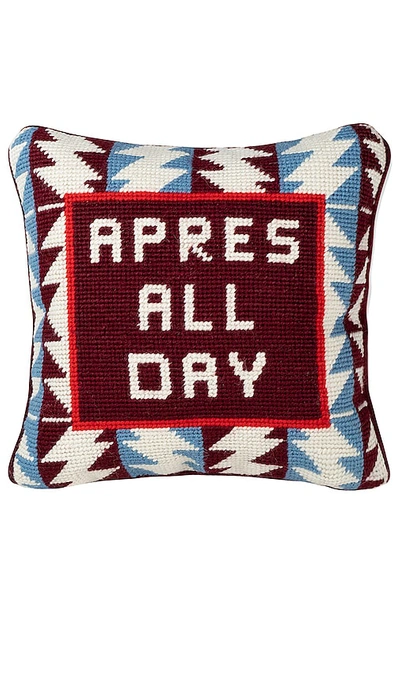 Furbish Studio Apres All Day Needlepoint Pillow In N,a