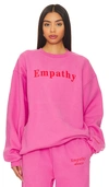 The Mayfair Group Crewneck Oversized Sweatshirt In Pink