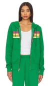 Aviator Nation X Revolve 5 Stripe Hoodie In Kelly Green