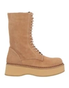 Paloma Barceló Woman Ankle Boots Beige Size 9.5 Leather