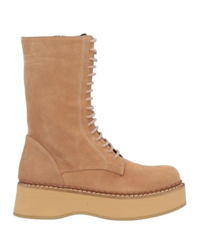 Paloma Barceló Woman Ankle Boots Beige Size 9.5 Leather