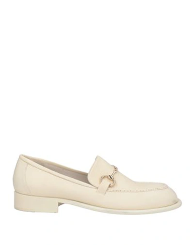 Pomme D'or Woman Loafers Ivory Size 9 Soft Leather In White