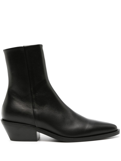 A.emery Hudson Leather Ankle Boot In Black