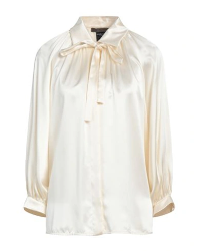 Max Mara Woman Shirt Ivory Size 8 Silk In White