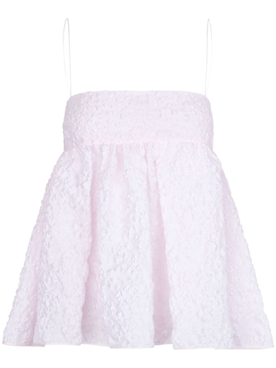 Cecilie Bahnsen Veronica Bow-detailing Top In Pink