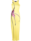Louisa Ballou Sea Breeze Floral-print Maxi Dress In Yellow