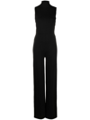 GAUGE81 BLACK GIJON ROLL NECK JUMPSUIT