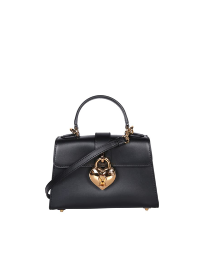 Moschino Heart-charmed Bag In Black