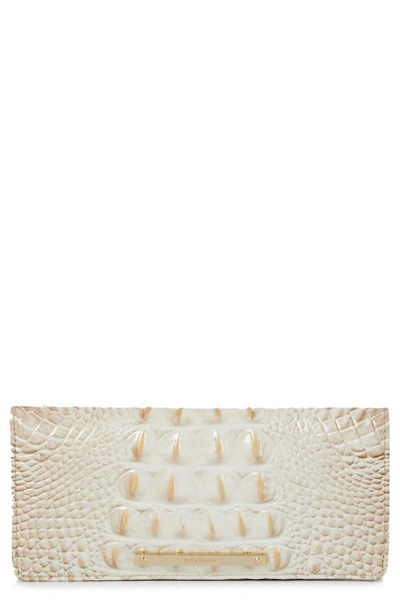 Brahmin 'ady' Croc Embossed Continental Wallet In Mermaid