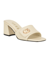 Guess Gallai Slide Sandal In Ivory Leather