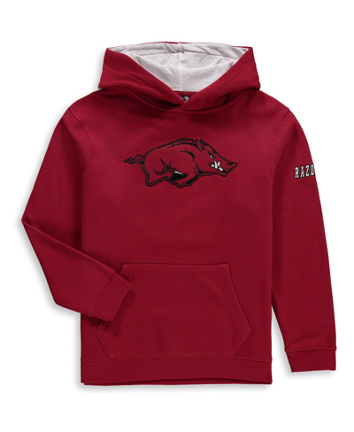 Colosseum Kids' Big Boys Cardinal Arkansas Razorbacks Big Logo Pullover Hoodie