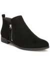 Dr. Scholl's Rate Zip Womens Round Toe Booties Ankle Boots In Black Microfiber Perforated