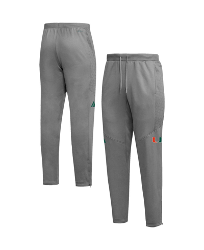 Adidas Originals Men's Adidas Gray Miami Hurricanes 2023 Travel Aeroready Tapered Pants