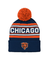 OUTERSTUFF PRESCHOOL BOYS AND GIRLS NAVY CHICAGO BEARS JACQUARD CUFFED KNIT HAT WITH POM