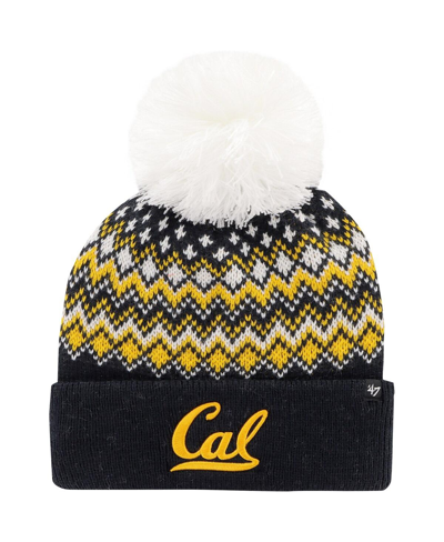 47 Brand Women's ' Navy Cal Bears Elsa Cuffed Knit Hat With Pom