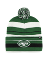 47 Brand Men's ' Green New York Jets Powerline Cuffed Knit Hat With Pom In Green