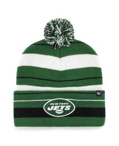 47 Brand Men's ' Green New York Jets Powerline Cuffed Knit Hat With Pom